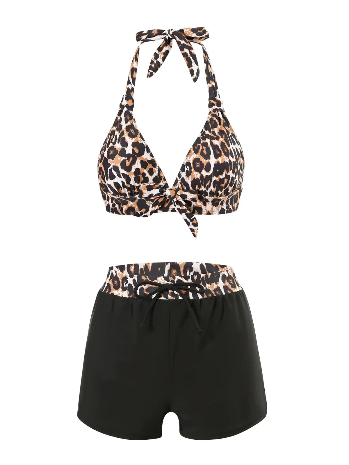 Sexy High Waist Bikini Shorts 2026 Women Swimsuit Two Piece Swimwear Female Bikinis Set Leopard Bathing Suits Brazilian Biquini