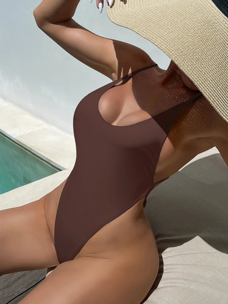Backless Extreme Mini Micro G String Thong Women Swimwear One Piece Swimsuit Female Monokini High Leg Cut Bathing Suit Swim Lady