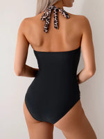 Vintage Swimwear Womem Black Zebra Print Patchwork V Neck Slimming Tummy Control One Piece Swimsuit 2025 Bathing Suit Monokini