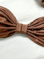 Sexy Bandeau Bikini 2026 Women Coffee Braiding Rope Pleate Tie Push Up High Waist Swimsuit Beach Holiday Bathing Suit Swimwear
