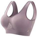 Women Mesh Panel Seamless Tank Bra Sports Wireless U Back V-Neck Vest Style Bralette Sexy Lingerie Multi Colors Intimates S-5XL