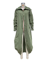 Phantasy Long Trench Coat Women Loose Button Fashion Casual Suit Elegant Female Pockets Streetwear Commuter Lady Coat Autumn