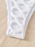 ZTVitality Sexy Mesh Patchwork Bikini Set 2025 New Arrival Padded Bra Bandage Mid Waist Swimsuit Women's Swimwear Summer Biquini
