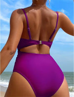 Colorful Tassel One Piece Swimsuit Women Sexy Hot Pink Push Up Tummy Control Swimwear Beach Backless Bathing Suit Monokini 2024