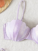Snake Skin with Bra Cup Micro Thong Bikini Female Swimsuit Women Swimwear Two-pieces Bikini Set Bather Push Up Bathing Suit Swim