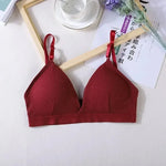 Women Yoga Sports Bras Triangle Cup Underwear Female Breathable Wrapped Tube Top Sexy Beauty Back Adjustable Sling Bra Vest