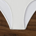 Sexy Ribbed Underwired Bra Cup Female Swimwear One Piece Swimsuit Women Backless Monokini High Cut Bathing Suit Swim Bodysuit