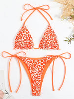 Sexy Micro Bikini 2025 Women Pink Leopard Print Neon Double Side Push Up Swimsuit Brazilian Beach Bathing Suit Thong Swimwear