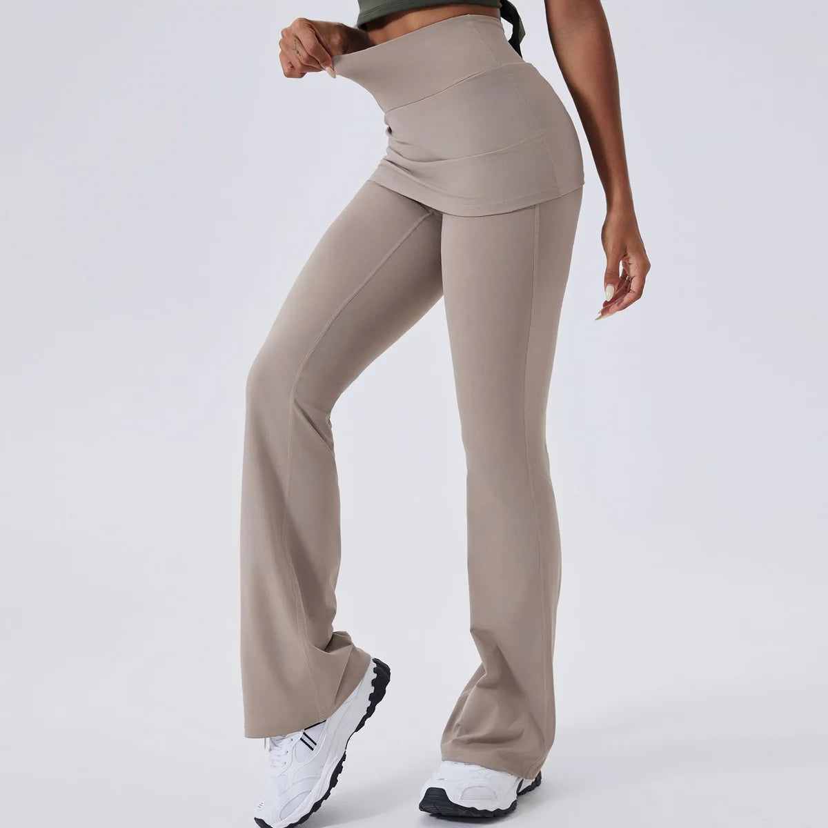 Flare Leggings Women Yoga Pants Bell-bottoms Yoga Trousers High Waist Fitness Pants Stretch Gym Wide Leg Yoga Leggings
