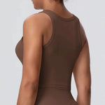Women's Yoga Vest Shockproof Fixed Cup Beauty Back Yoga Top Outdoor Sports Running Fitness Vest