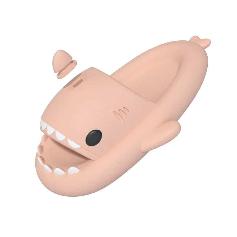 1Pair DIY Shark Slippers Charms Night Glowing Lantern Unicorn Cute Strawberry Panda Ice Cream Fins Shoes Accessories
