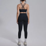 Women's Yoga Set Sports Fitness Running Beautiful Back Slim Fit Bra Hip-lifting High Waist Pants Workout Training Gym Suits