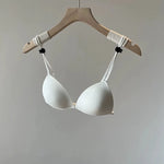 French Bralette Front Button, Thin Straps Triangle Cup Sml Chest, Seamless Beautiful Back Lingerie, Summer Lightweight Wirefree
