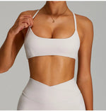 Women Cross Straps Sports Bra Gym Yoga Crop Workout Top Vest High Support Fitness Bralette Push Up Underwear Soft Breathable