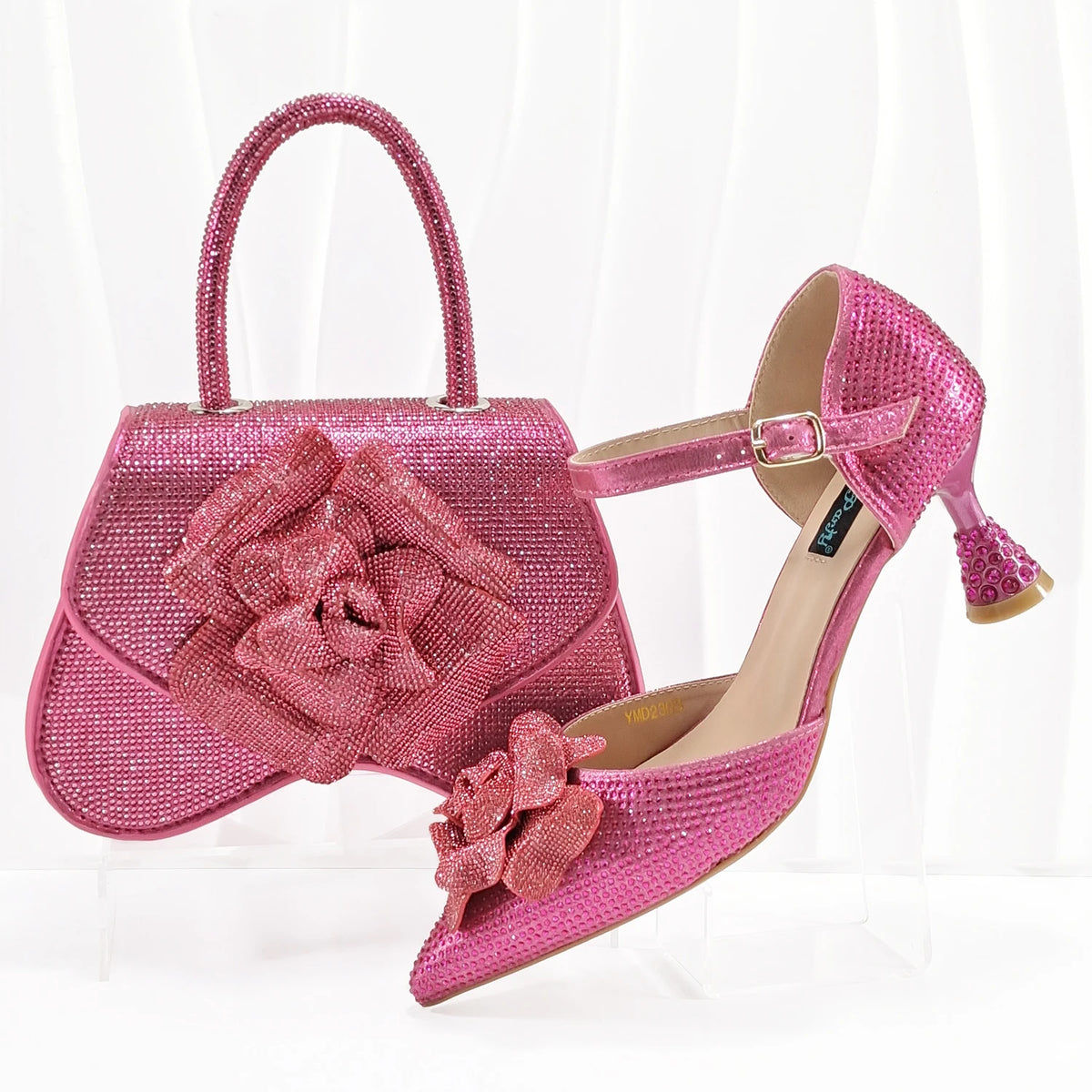 Doershow African fashion Italian Shoes And Bag Sets For Evening Party With Stones SILVER Italian Handbags Match Bags! HGO1-1