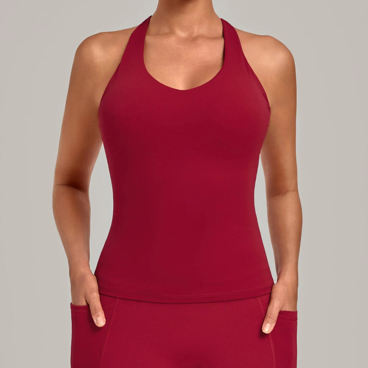 Women's Seamless Yoga Vest Sports Fitness Gym Beauty Back Top Nude Slim Fit Training Running Workout Vest