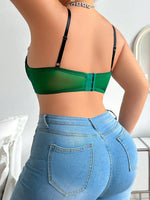 Women's Sexy Plus Size Underwear Half Cup Pull Together Solid Lace Design Suitable for Full Women XL-XXL MR2670