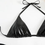 Sexy Red Shiny Triangle Micro Thong Bikinis Sets for Women Mini Swimwear Bathing Suits String Halter Bikini Mujer Swimsuit 2026