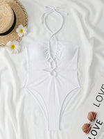 2026 Sexy Halter Swimsuit One Piece Hollow Swimwear Women Bathers Bathing Swimming Swim Suit Female Beachwear