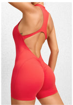 Women Yoga V Backless Jumpsuit Workout Bodysuit Sleeveless Gym Bodycon Sportswear Fitness Yoga Suit One Piece Outfit