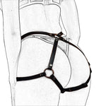 Women Sexy Garter Belt PU Leather Harness Lingerie Bdsm Bodystockings Garter Belt Fetish Erotic Rave Sword Belts Gothic bodysuit