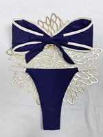 Sexy Bandeau Bikini Set 2026 Women Coffee Starfish Ornament Push Up Thong Swimsuit Brazilian Beach Bathing Suit Micro Swimwear
