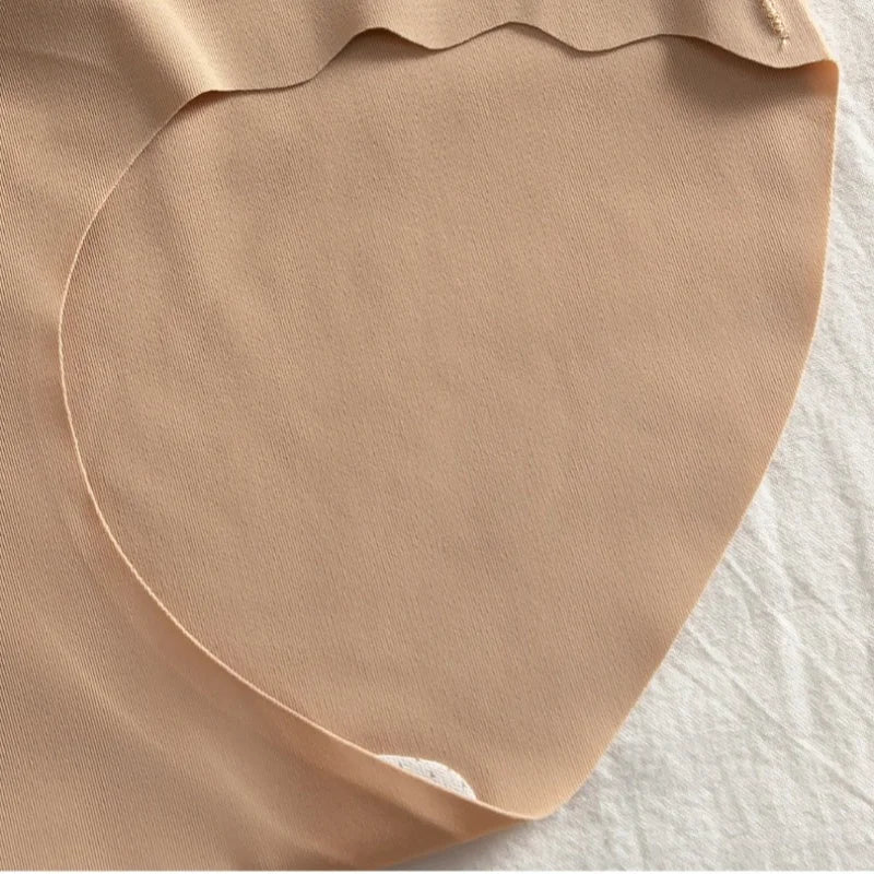 4Pcs/Set Ice Silk Panties Women Low-Waist Stretch Briefs Female Underpants Sexy Lingerie Solid Color Invisible Intimates M-XL