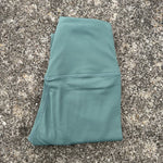 Solid Color Back Waist Pocket High Waist Yoga Legging Women Sport Cropped Pants Butter Athletic Gym Comprehensive Training Jog