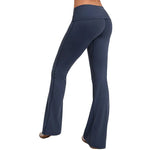 Women's Seamless Yoga Pants Sports Fitness Training High-Waist Hips-Lifting Flare Leggings Workout Gym Running Slim Fit Pants
