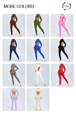 Women Sportwear Yoga Jumpsuit Zip Long Sleeve Back Open Outfit Fitness Tracksuit Tight One-piece Gym Overalls Sports Bodysuit