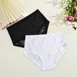 2Pcs/Set Women Sexy Panties Hollow Out Lace Floral Ladies Briefs Low Waist Solid Comfortable Hot Sale Female Underpants S-XXL