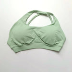 NCLAGEN Asymmetric Sports Bra High Support Backless Gym Top Women Halter Fitness Running Workout Clothes Sexy Seamless Underwear