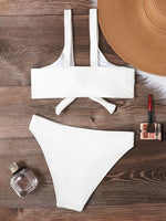 2026 Bowknot Sporty Bikinis Solid Swimwear Female Sexy Swimsuit Women Bathers Bathing Swimming Swim Suit Beachwear