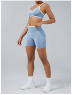 2PCS Yoga Suit Seamless Sports Set Gym Outfits Women Tracksuit Running Workout Clothes Sports Bra Athletic Wear Yoga Clothing