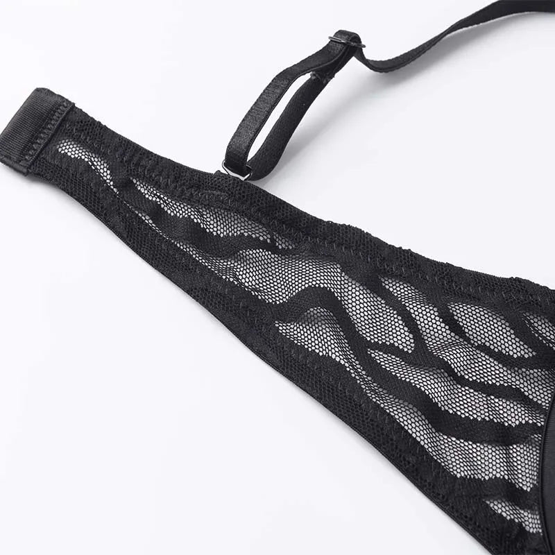 U-shaped push-up bra Women's adjustable soft underwire thin cup plus size bra big breasts small