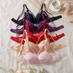 5-Pack French Women's Underwear Set Hollow Lace Patchwork Bow Sexy Bras Fashionable Bralette Strap Sexy Lingerie Set Women's Bra