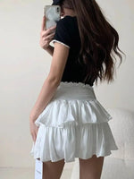 Cake Skirt White Fluffy High Waisted Girlish Style Short Half Skirt Black Ballet Skirt Fashion Sweet Korean Women 2026 New 55OK