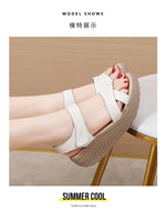 Women Comfortable Sandals Wedges Platform Ankle Strap Casual Orthotic Walking Sandals Orthopedic Arch Support 5cm heel
