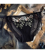 Lace-up Briefs Transparent Lace Panties Women Lingerie Sexy Underwear Low Waist Ropa Mujer Floral Embroidery Lenceria Femenina