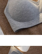 Summer Seamless Crop Top Bra Small Chest Gathered Thin Straps Back Accentuating Bralette Beachwear Light Support Wirefree AU