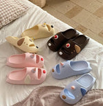 Cute Cartoon Dog Indoor Street Slippers For Women Summer House Shoes Soft EVA DIY Funny Birthday Hat Girls Home Beach Slides