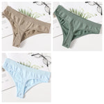 3PCS/Set Seamless Thongs Women Panties G-String Sport Underwear Female Sexy Lingerie Low Waist T-Back Underpants M-XL Intimates
