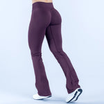 Vision Flares women gym Fashion Yoga flared pants Waist cross Seamless Sports Leggings Fitness Wide-leg Trousers