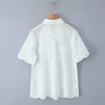 Foridol Summer Casual White Lace Dress Set for Women Hollow Out Embroidery Skirt Outfits 2 Pcs Loose Beach New Suit Skirt Set