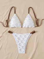 ZTVitality Sexy Mesh Patchwork Bikini Set 2025 New Arrival Padded Bra Bandage Mid Waist Swimsuit Women's Swimwear Summer Biquini