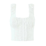 Foridol Hollow Out Cotton Women's 2 Pieces Set White Summer Pants Set Embroidery Top Pants Suit Matching Set Beach Casual Pants