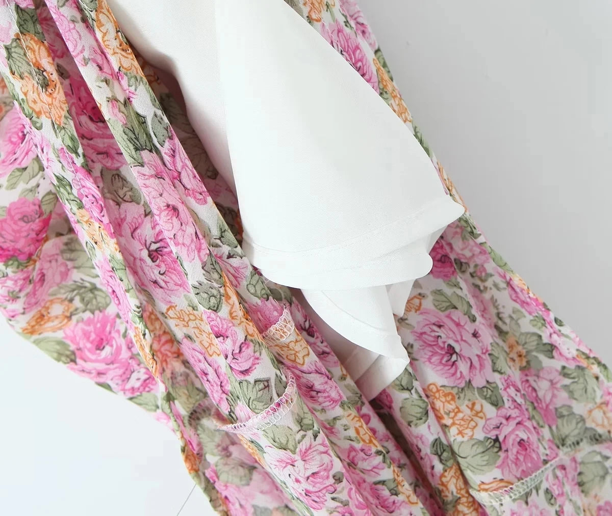 Lace Decoration Pink Floral Maxi Long Sundress Women's Dress 2025 Spaghetti Strap V Neck Smocked Boho Straight Boho Dress