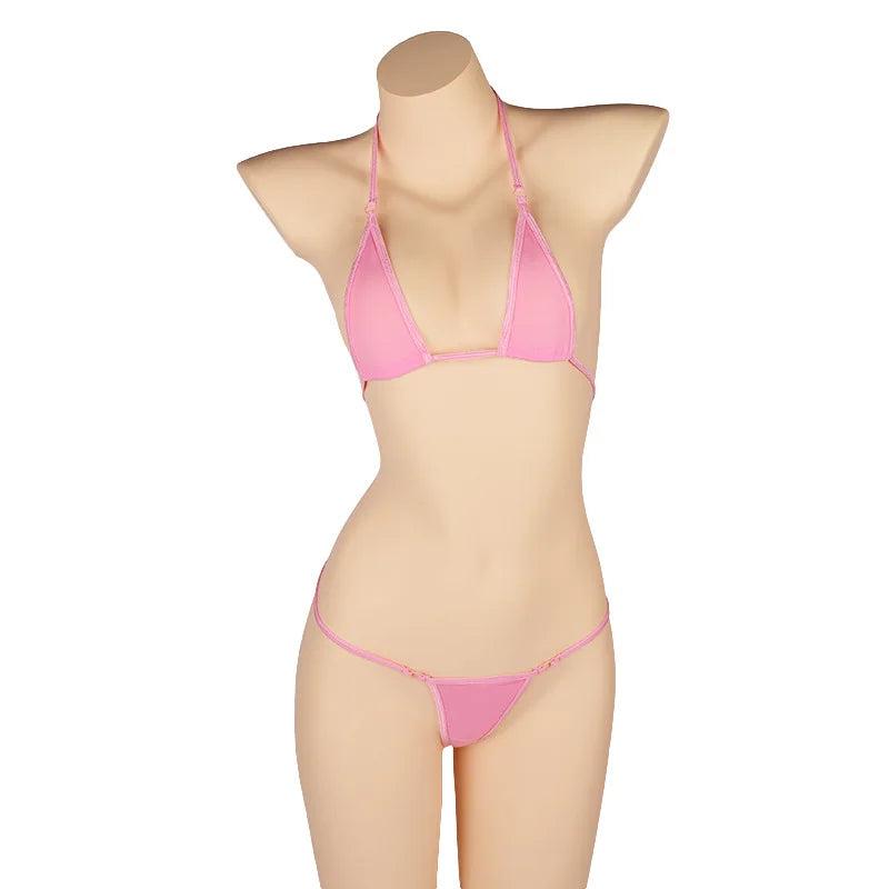DEKA Solid Women Transparent Mini Micro Bikini Set Bandage Thong Underwear G-String Bra Swimsuit Brazilian Swimwear Sleepwear