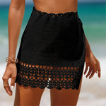 2026 Hollow Out Skirt Sarong Crochet Knitted Tunic Beach Cover Up Beach Wear Beachwear Female Women Cover-ups Beach Dress K8074