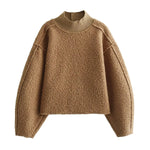Foridol Turtleneck Fluffy Hoodie for Women Autumn Casual Loose Pullovers Female Basic Fashion Winter Women's Sweatshirts